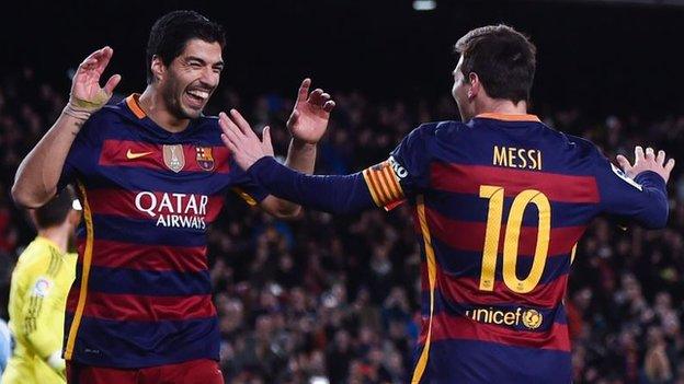 Luis Suarez and Lionel Messi