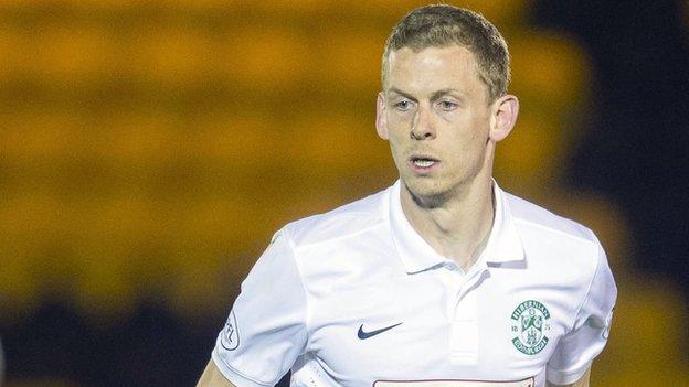 Scott Robertson in action for Hibernian