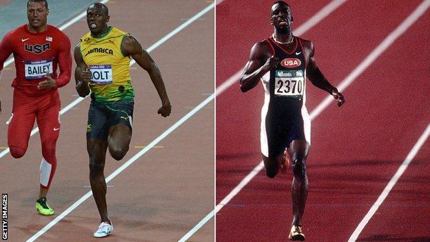 Usain Bolt and Michael Johnson