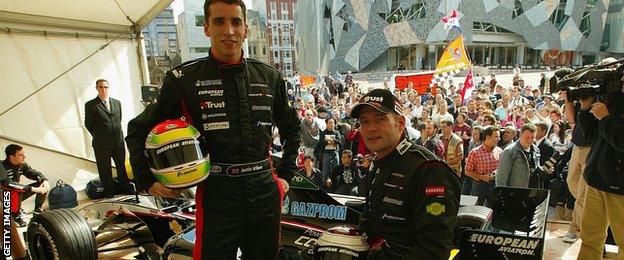 Justin Wilson and Jos Verstappen