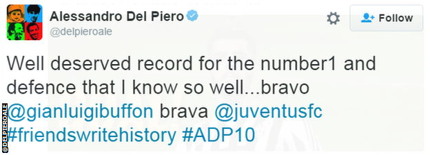 Alessandro Del Piero tweet