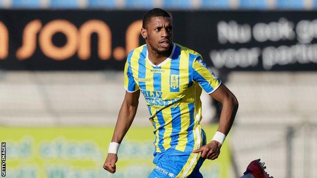 Comoros' Said Bakari in action for Dutch side RKC Waalwijk