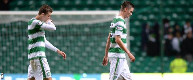 Jozo Simunovic and Mikael Lustig at full-time