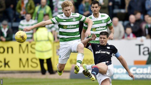 Celtic and Dundee players