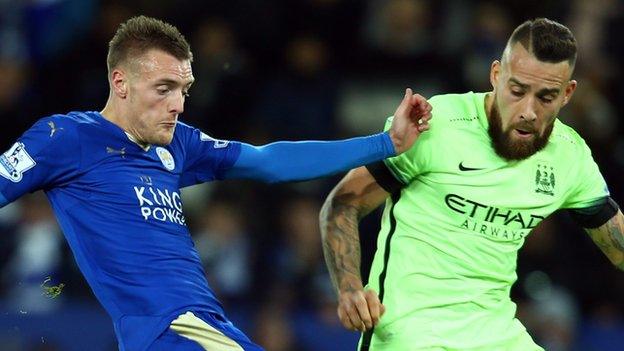 Jamie Vardy and Otamendi