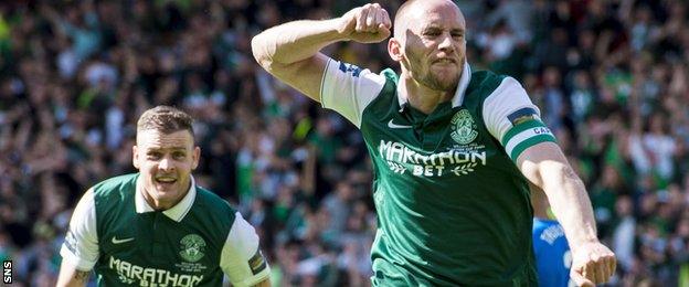 David Gray scored the winning goal as Hibs beat Rangers in the Scottish Cup final last season