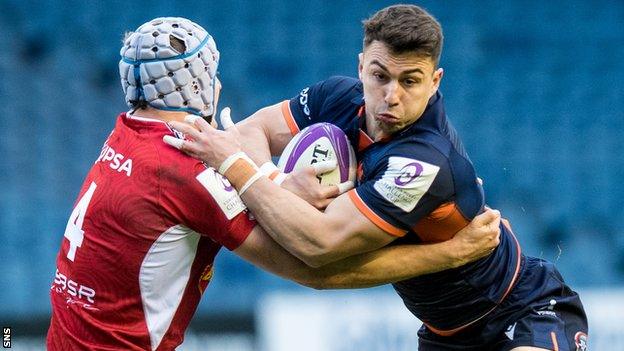 Damien Hoyland in action for Edinburgh