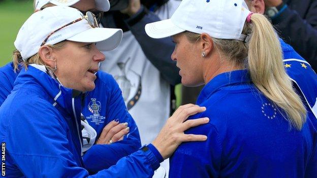 Annika Sorenstam and Suzann Pettersen