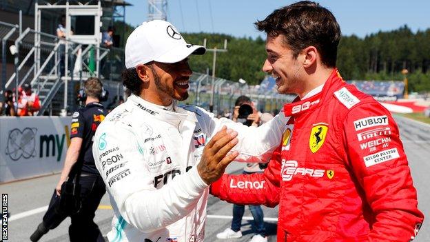 Lewis Hamilton and Charles Leclerc