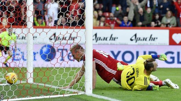 Sam Cosgrove scores for Aberdeen