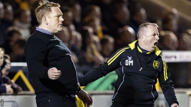 Livi boss David Hopkin and his assistant David Martindale