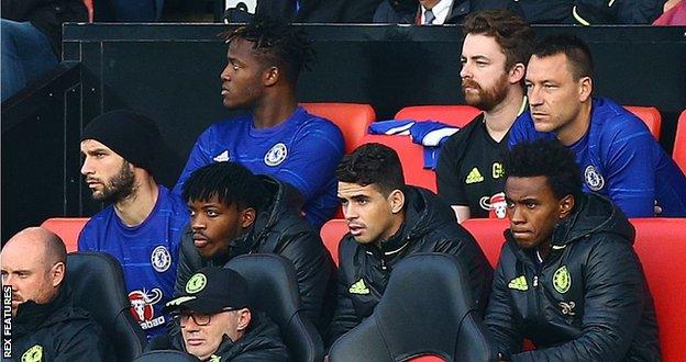 John Terry on the Chelsea bench