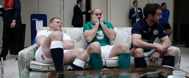 Dylan Hartley, Rory Best and Greig Laidlaw