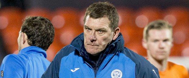 St Johnstone manager Tommy Wright