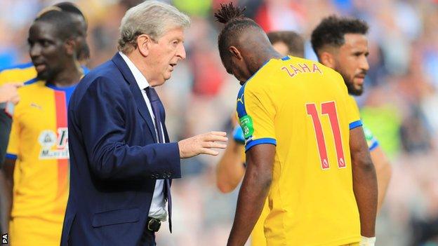 Roy Hodgson and Wilfried Zaha