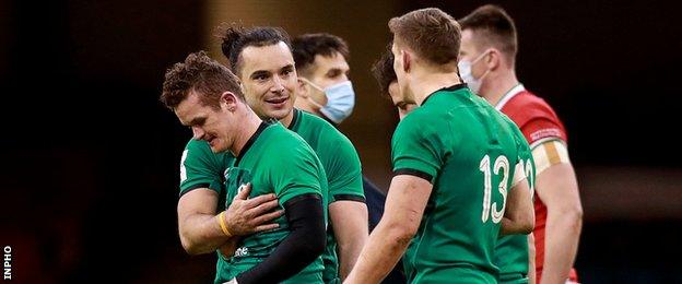 Ireland wing James Lowe consoles Billy Burns