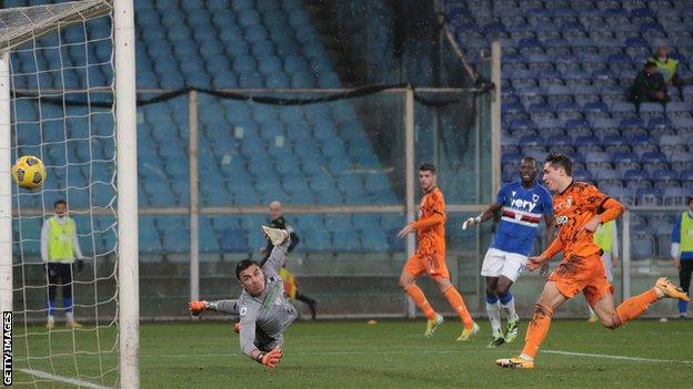 Federico Chiesa scores for Juventus