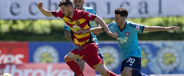 David Wilson (left) in action for Partick Thistle