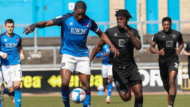 Former Chelsea and Wolves youth defender Aaron Hayden joined Carlisle in July 2019