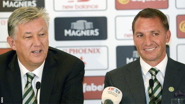 Peter Lawwell and Brendan Rodgers