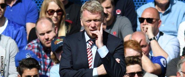 David Moyes on the touchline with Sunderland