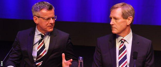 Rangers managing director Stewart Robertson with chairman Dave King