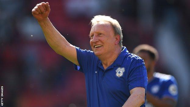 Neil Warnock led Cardiff City to promotion to the Premier League in 2017-18