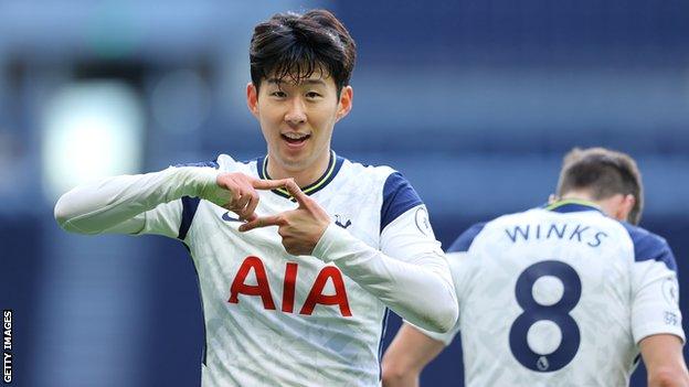 Son Heung-min celebrating