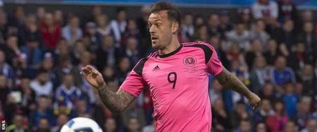 Steven Fletcher in action for Scotland