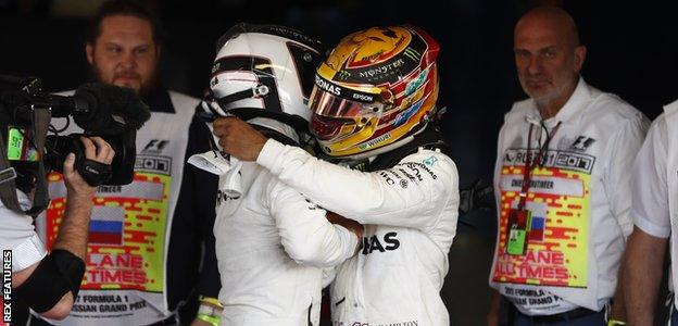 Bottas and Hamilton