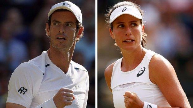 Andy Murray and Johanna Konta