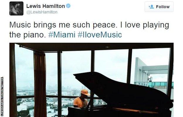 Lewis Hamilton tweet