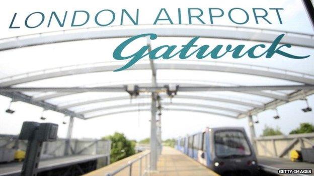 Gatwick airport sign