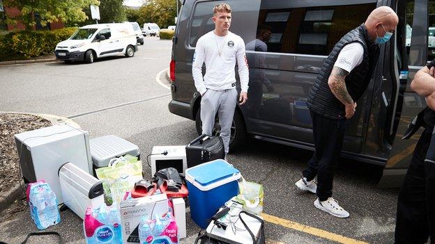 Dalton Smith arrived with his fridge, microwave, heater and essentials in readiness for almost a week in the fight 'bubble'