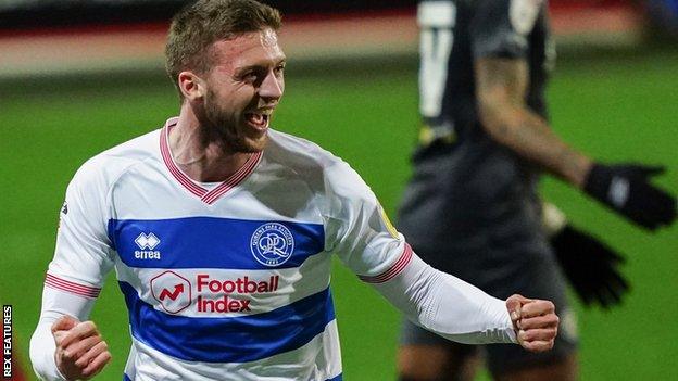 Sam Field celebrates scoring for QPR against Brentford