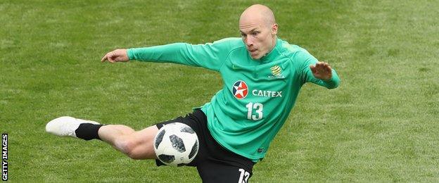 Australia midfielder Aaron Mooy