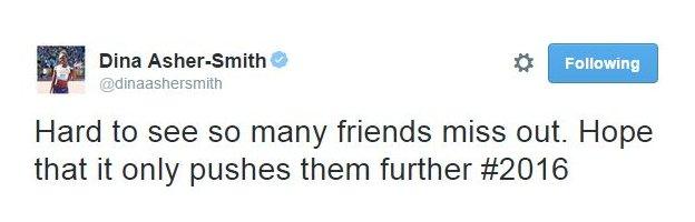 Dina Asher-Smith also tweeted to thank British Athletics and say she "can't wait" for Beijing