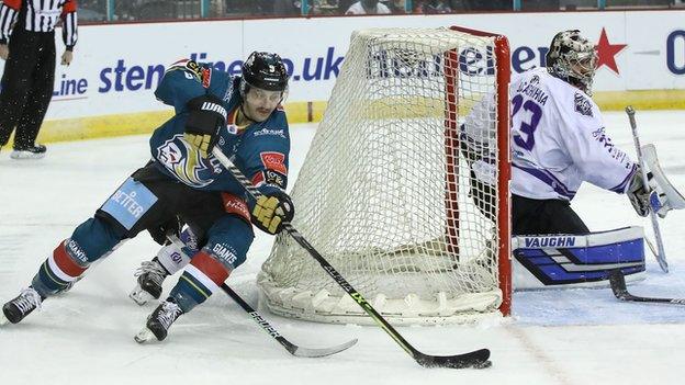 Ben Lake in action against Manchester Storm