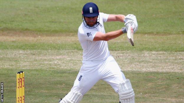 Jonny Bairstow plays a cut shot