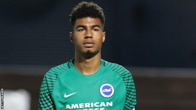 Robert Sanchez in action for Brighton Under-23s