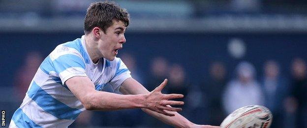 Garry Ringrose playing for Blackrock College in 2013