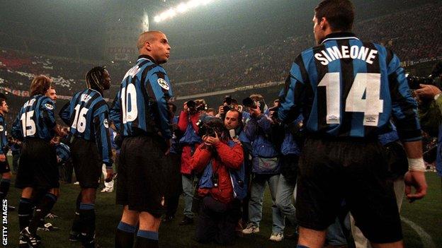 Diego Simeone and Ronaldo