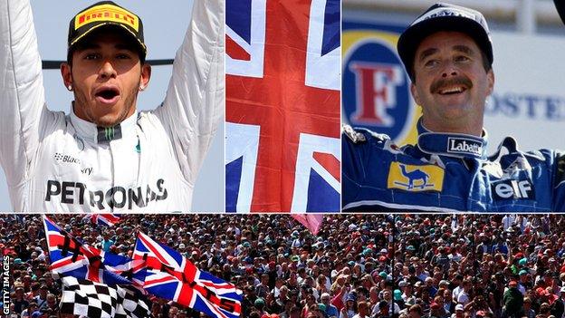 Lewis Hamilton, Nigel Mansell and Silverstone fans