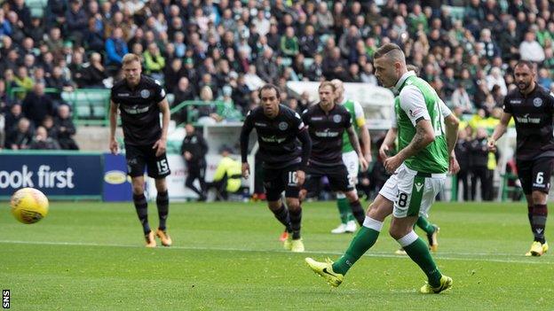 Anthony Stokes scores form the spot