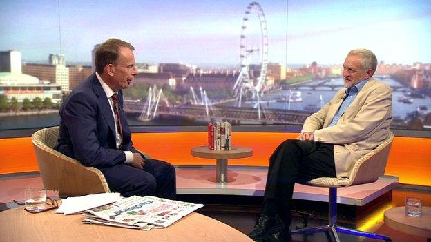 Jeremy Corbyn and Andrew Marr