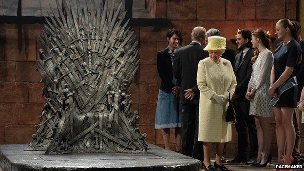 The Queen visits Game of Thrones set in Belfast in June 2016