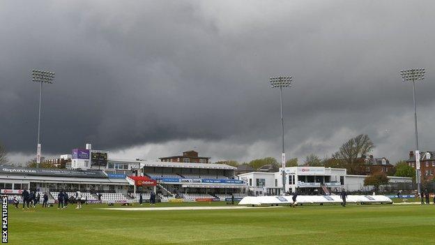 Heavy rain made playing conditions hazardous in Hove