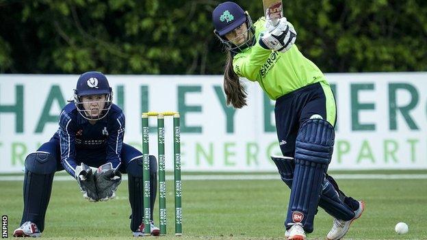 Amy Hunter bats against Scotland back in May