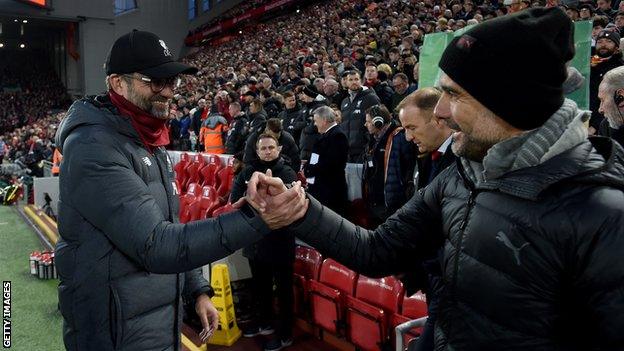 Jurgen Klopp and Pep Guardiola