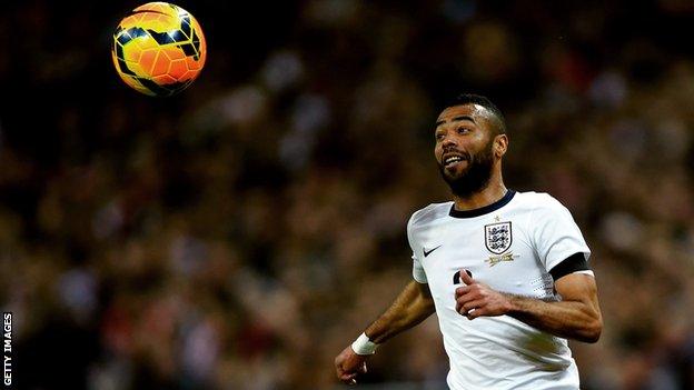 Ashley Cole in action for England